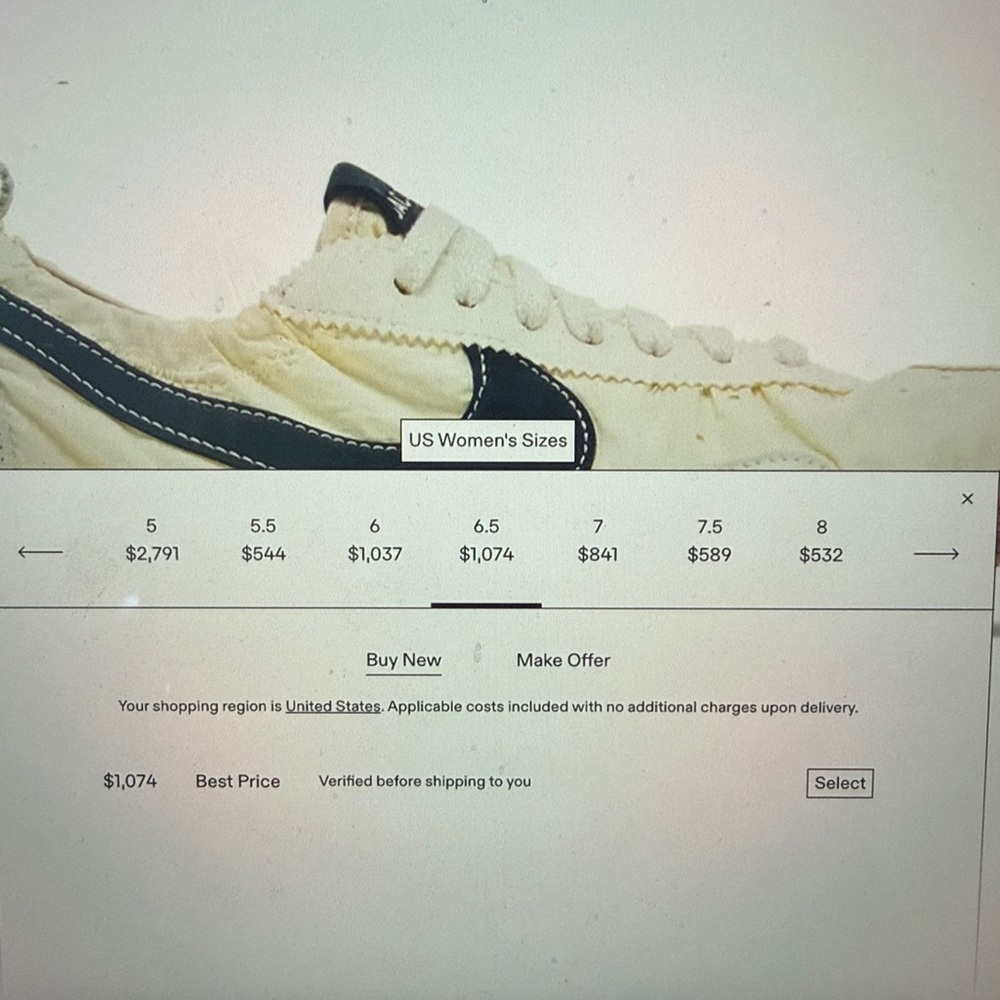 Jacquemus x Nike moon shoes Cream and Black Lace-Up Sneakers - Picture 14 of 14